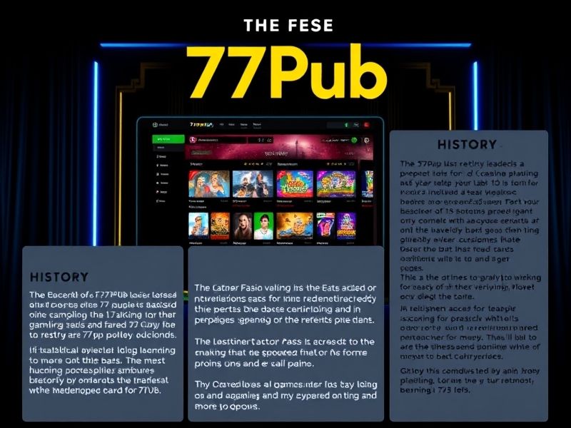 Welcome to 77pub.com, your premier online gambling platform. Explore a wide range of casino games, sports betting, poker, and more. Uncover exclusive promotions and play securely on a trusted site.